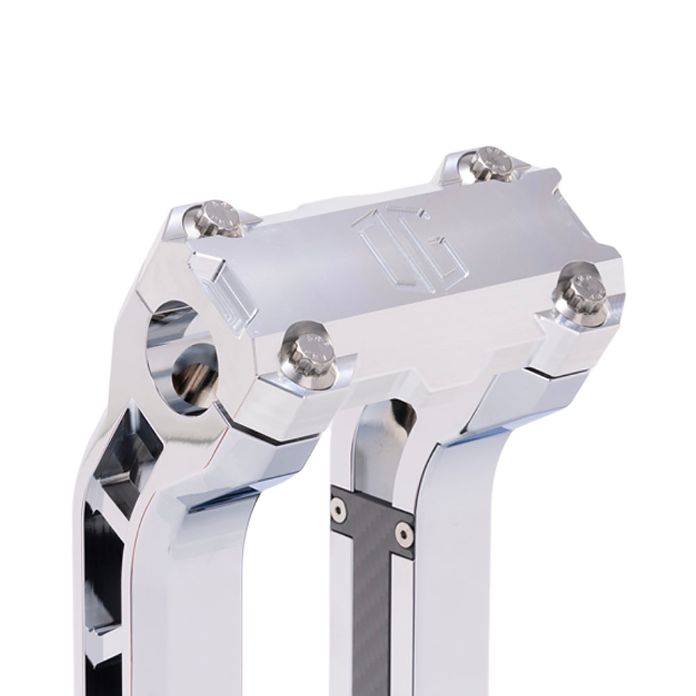 OG Aluminum Performance Top Clamp on OG Chrome Performance Riser Legs