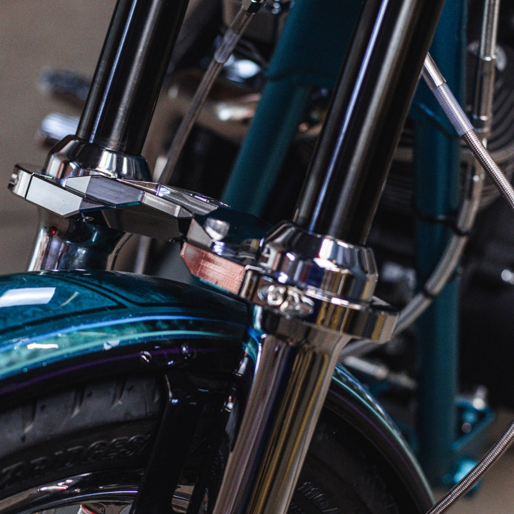 OG Speed 39mm Fork Brace installed on a FXR