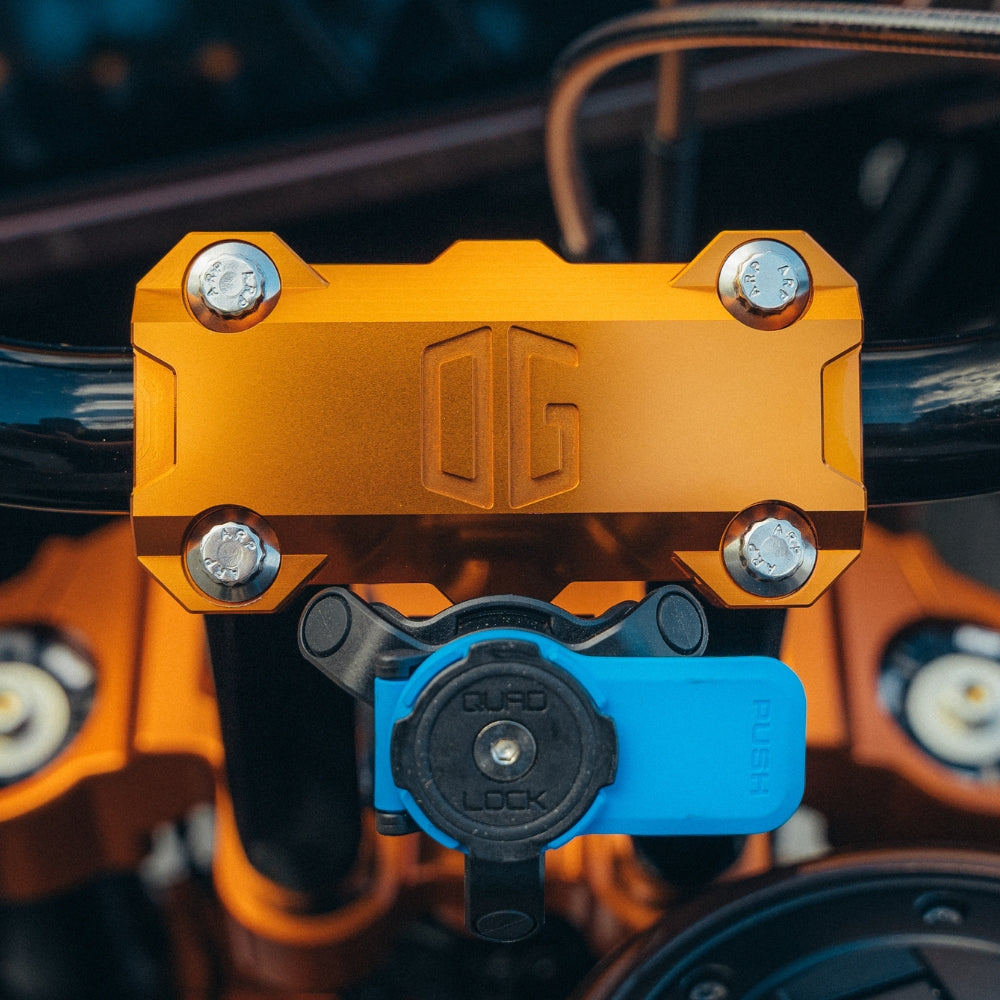 OG Performance Top Clamp installed on 8.5'' Performance Risers on a 2024 Turbo Road Glide