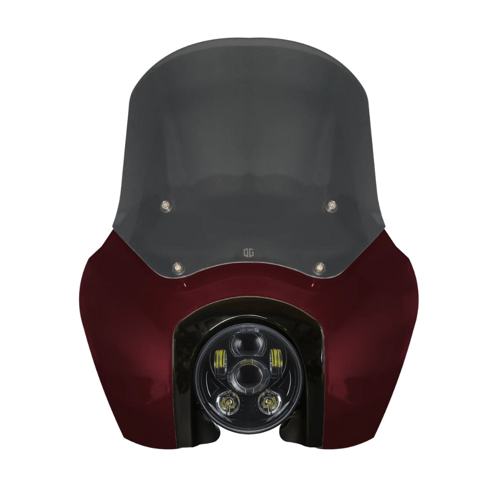 OG Softail Low Rider S Complete T-Sport Fairing Kit - Midnight Crimson - 5.75" LED Black
