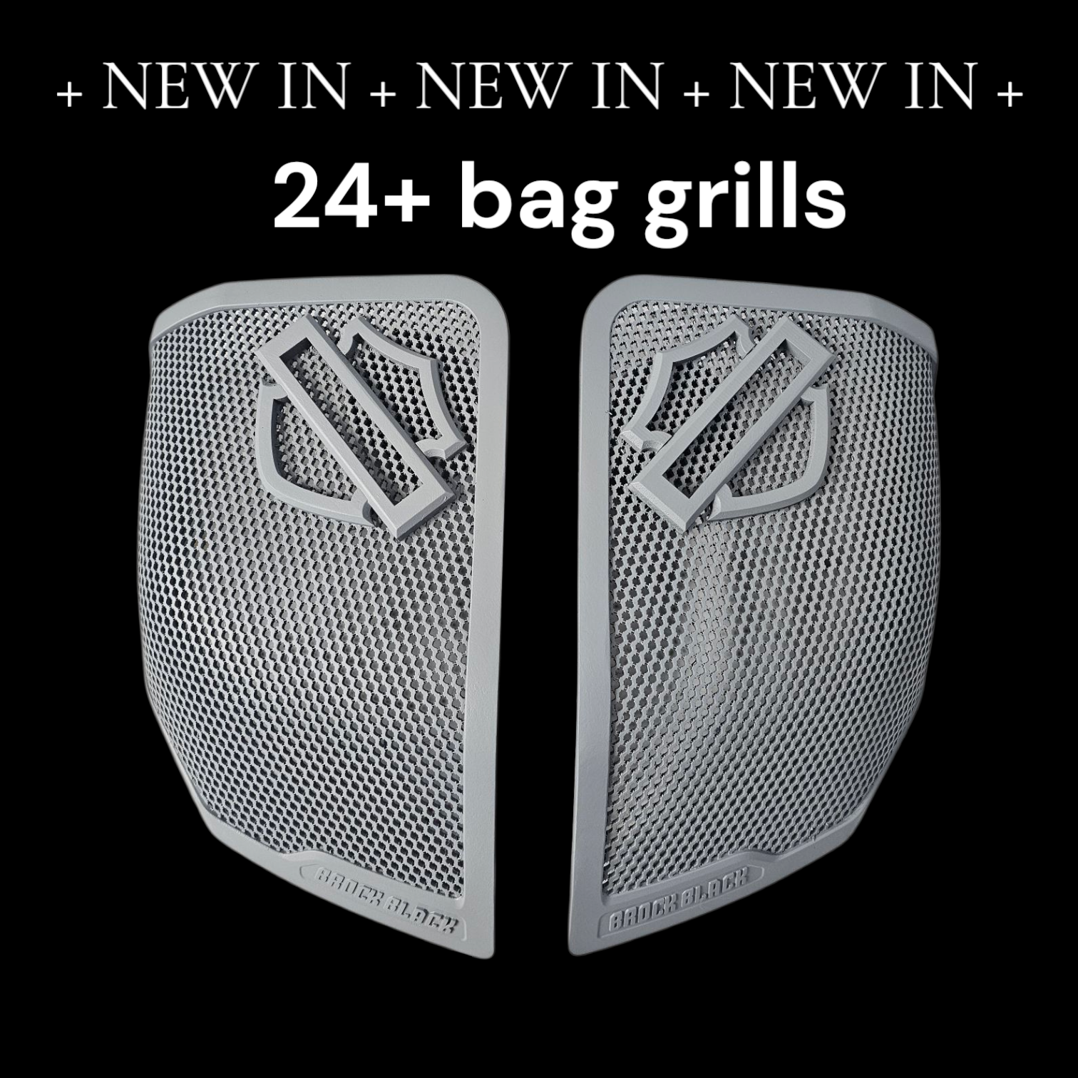 24+ Harley Davidson bag lid Speaker Grill Cover Guard shield theme