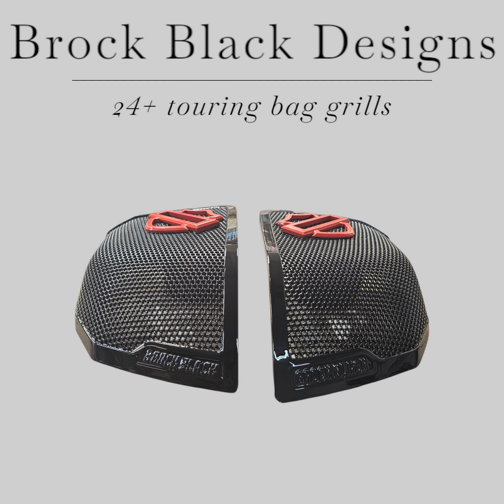 24+ Harley Davidson bag lid Speaker Grill Cover Guard shield theme