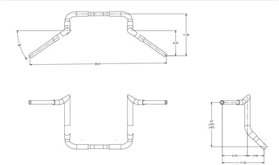 Folsom Prison Handlebars | Street/Electra Glide/Tri-Glide