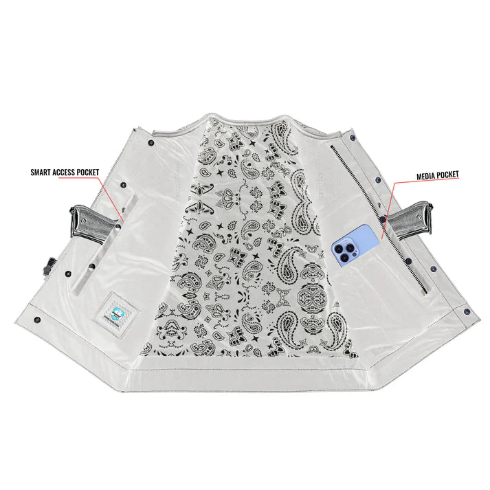 Sledgehammer - Perforated Lowcut Summer Spark Men's Leather Vest