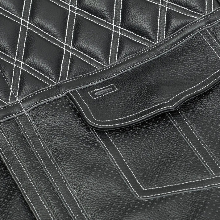 Sledgehammer - Perforated Lowcut Summer Spark Men's Leather Vest