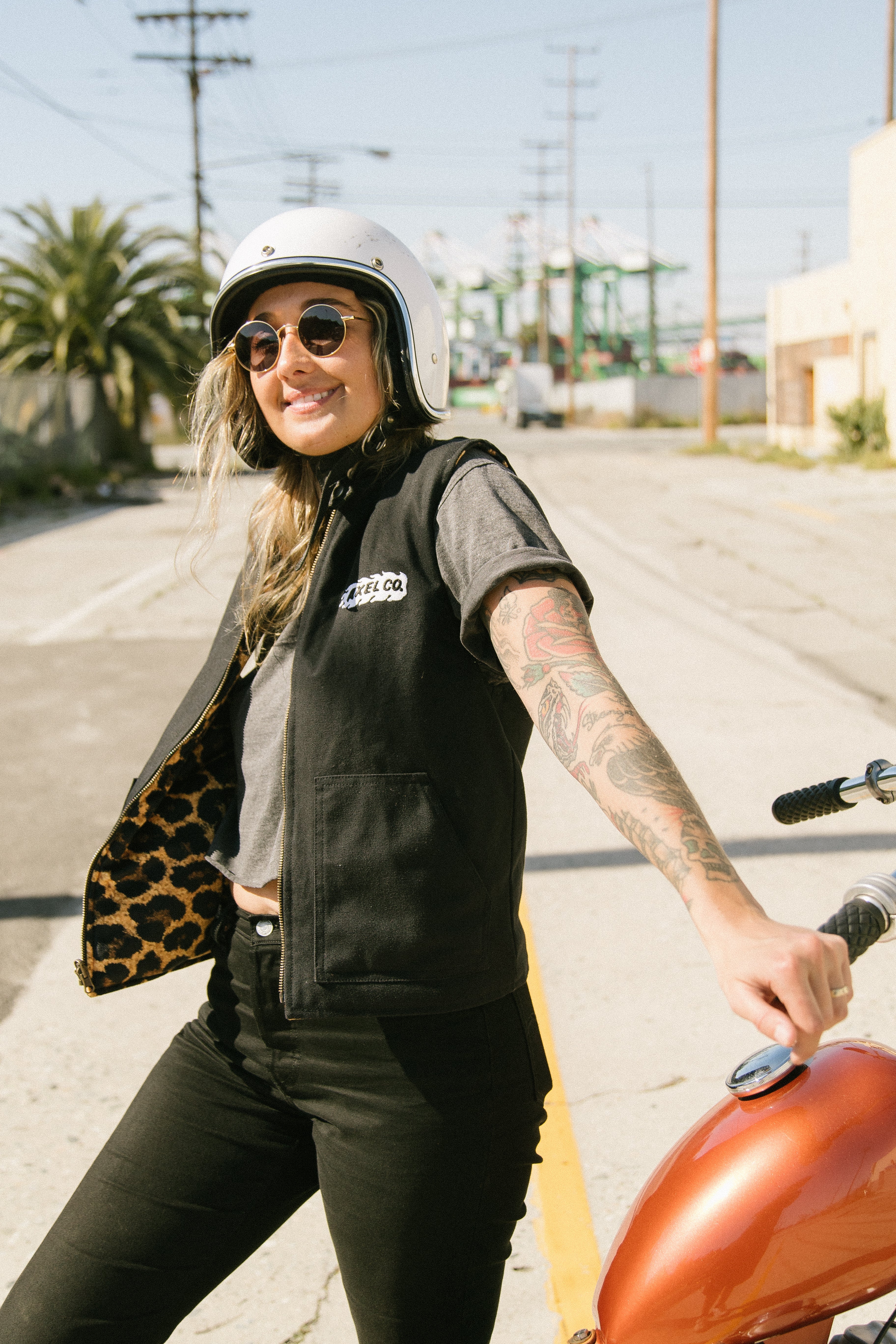 Leopard Motorcycle Vest