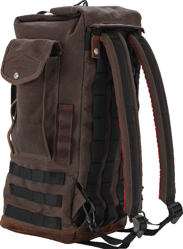 Burly Brand Sissy Bar Backpack Dark Oak B15-1013D