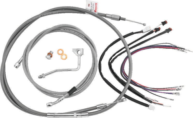 Burly Brand Gorilla Bar Control Kit 18in - Stainless Steel B30-1169