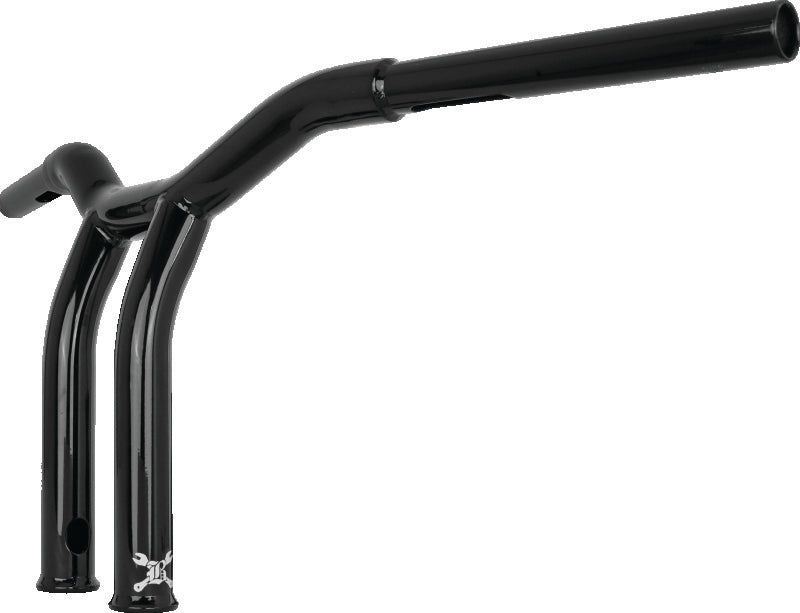 Burly Brand Dominator Raked Bar 10in - Gloss Black B12-6051B