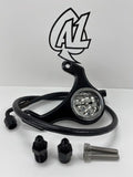A1 M8 Black Mount Engine Turned Oil Pressure Gauge