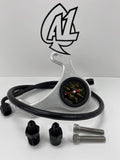 A1 Cycles M8 raw mount black faced gauge oil pressure gauge kit