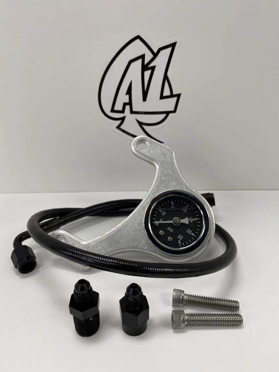A1 Cycles M8 raw mount carbon fiber gauge oil pressure gauge kit