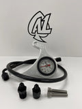 A1 Cycles M8 raw mount white faced gauge oil pressure gauge kit