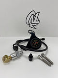 A1 Cycles Twin Cam black mount black face oil pressure gauge kit
