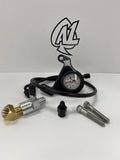A1 Cycles Twin Cam black mount white face oil pressure gauge kit