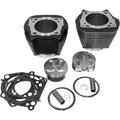 128″ Milwaukee 8 Bolt-On Big Bore Kit w/Flat-Top Pistons – Black Granite