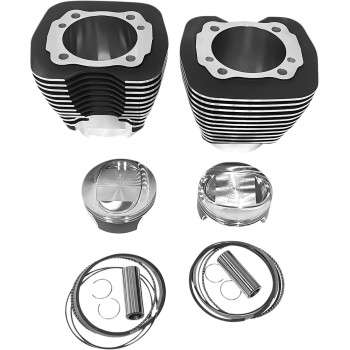 117″ Twin Cam Monster Big Bore Kit w/Dome Pistons – Black Highlight