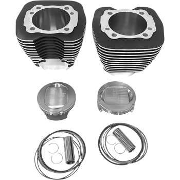 117″ Twin Cam Monster Big Bore Kit w/Dish Pistons – Black Highlight