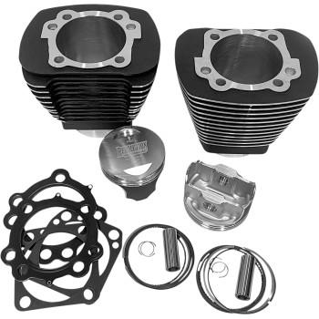100″ Evolution Big Twin Monster Big Bore Kit – Black Highlight