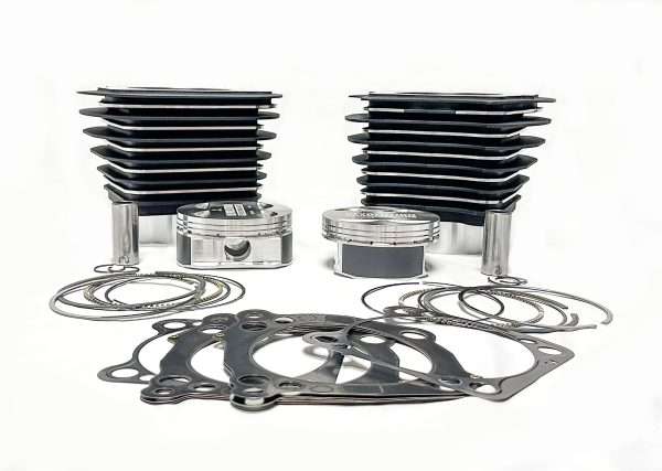 124″ Milwaukee 8 Bolt-On Big Bore Kit w/Flat-Top Pistons – Stagger Cut