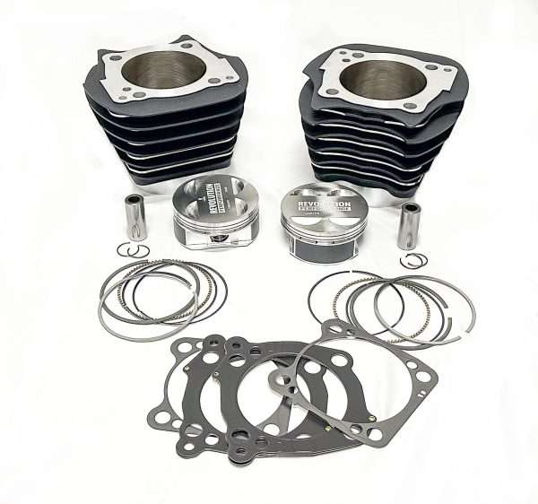 124″ Milwaukee 8 Bolt-On Big Bore Kit w/Flat-Top Pistons – Stagger Cut