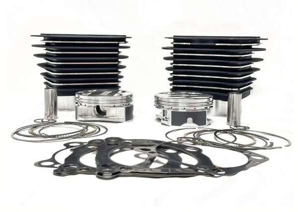 128″ Milwaukee 8 Bolt-On Big Bore Kit w/Flat-Top Pistons – Stagger Cut