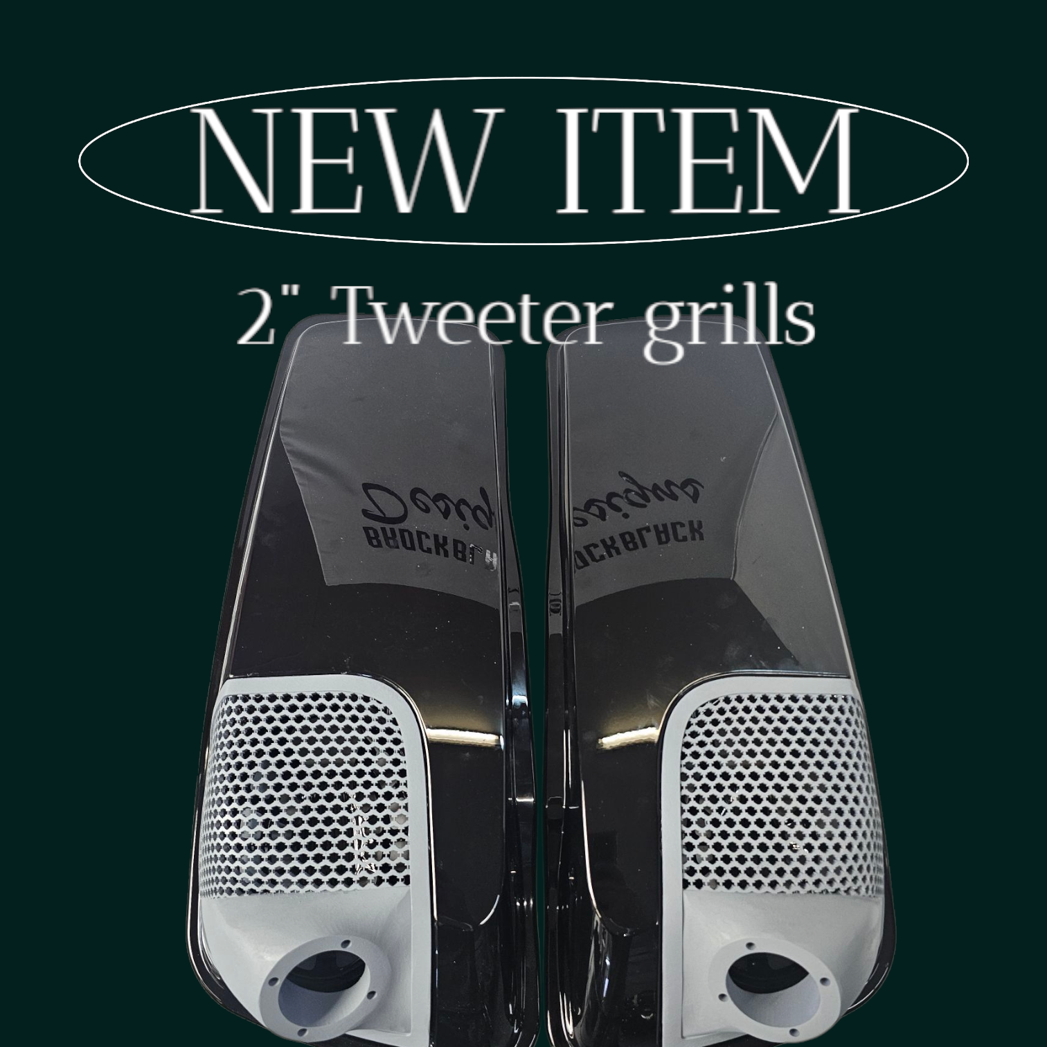 14-24 Harley Davidson bag lid Speaker Grill Cover 2" tweeter
