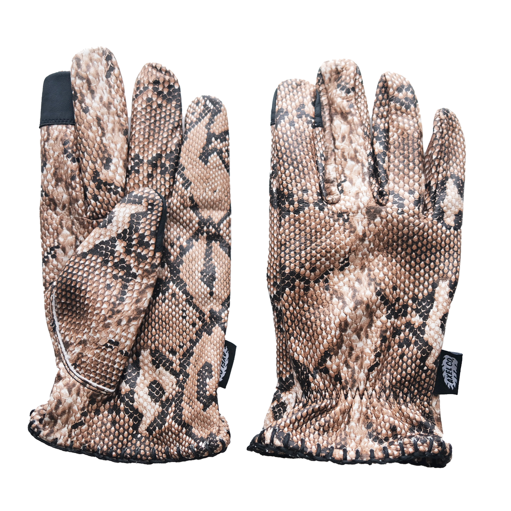 Snakeprint Motorcycle Gloves