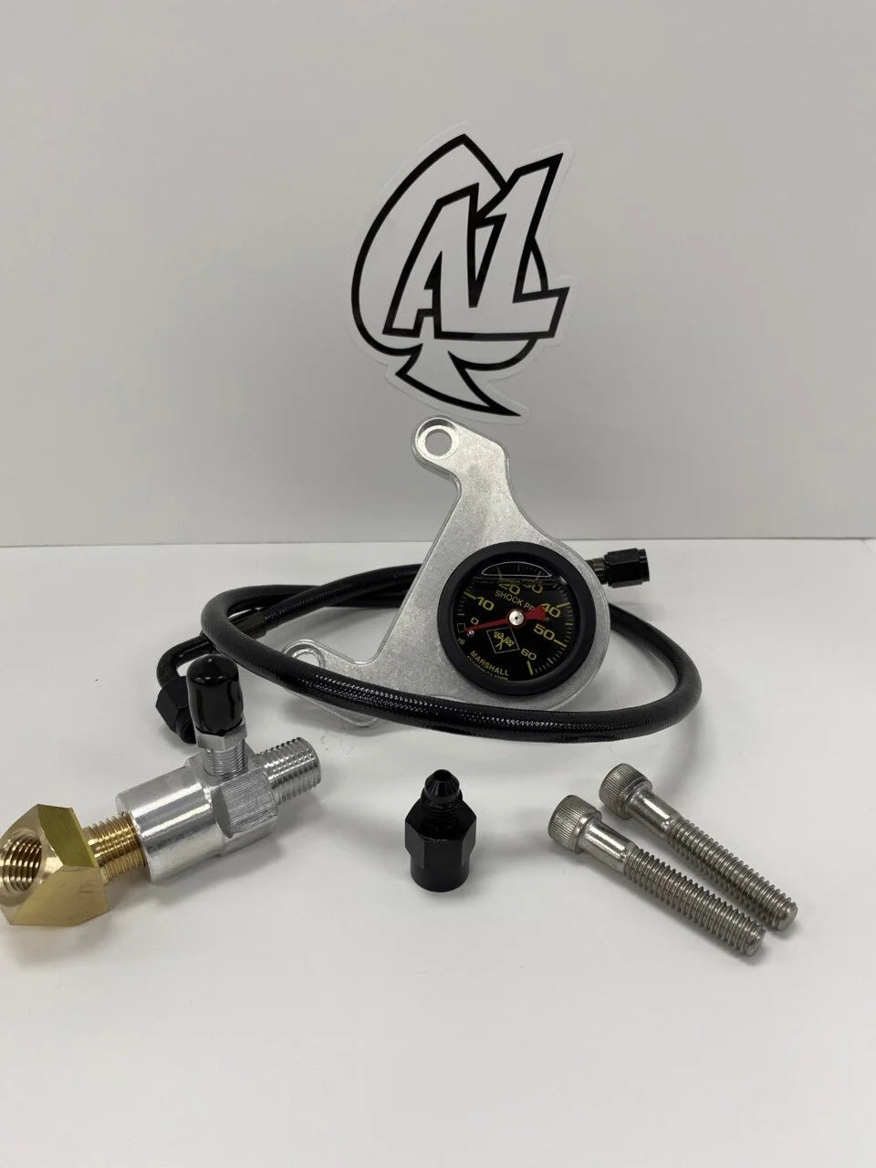 A1 Cycles Twin Cam raw mount black face oil pressure gauge kit