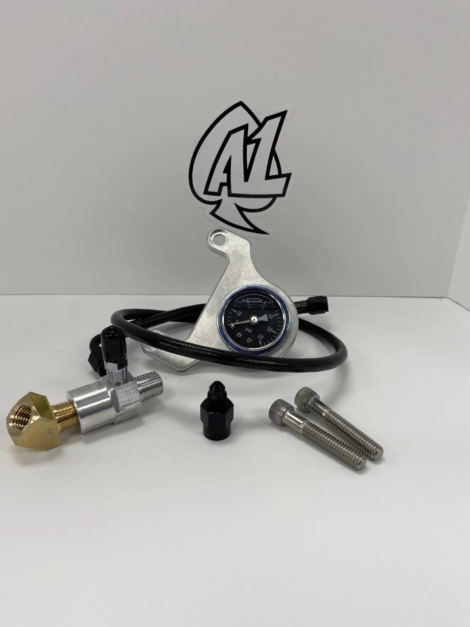 A1 Cycles Twin Cam raw mount carbon fiber oil pressure gauge kit