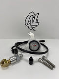 A1 Cycles Twin Cam raw mount white face oil pressure gauge kit